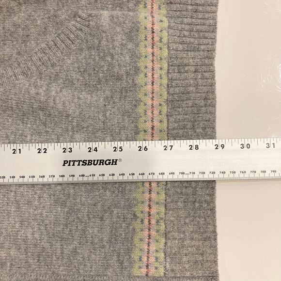 NWOT VINTAGE JONES NEW YORK SPORT Sweater Cardigan 1X Lambswool Aztec Fair Isle - Picture 7 of 8